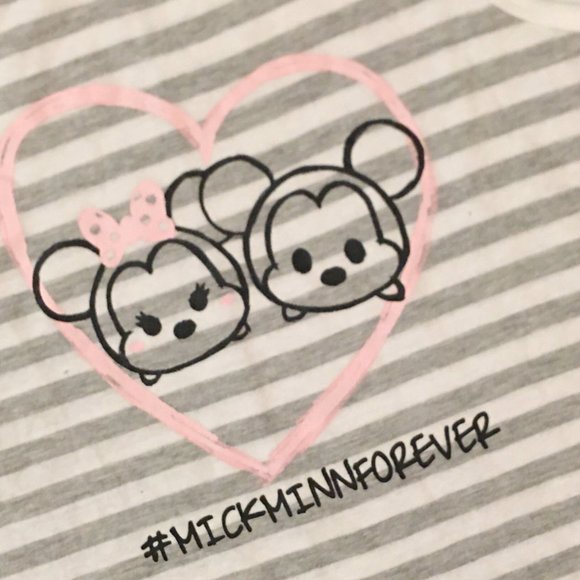 Disney Mickey Minnie Mouse Tank Stiped Swing Tank Tee Top Size Small - Picture 5 of 8